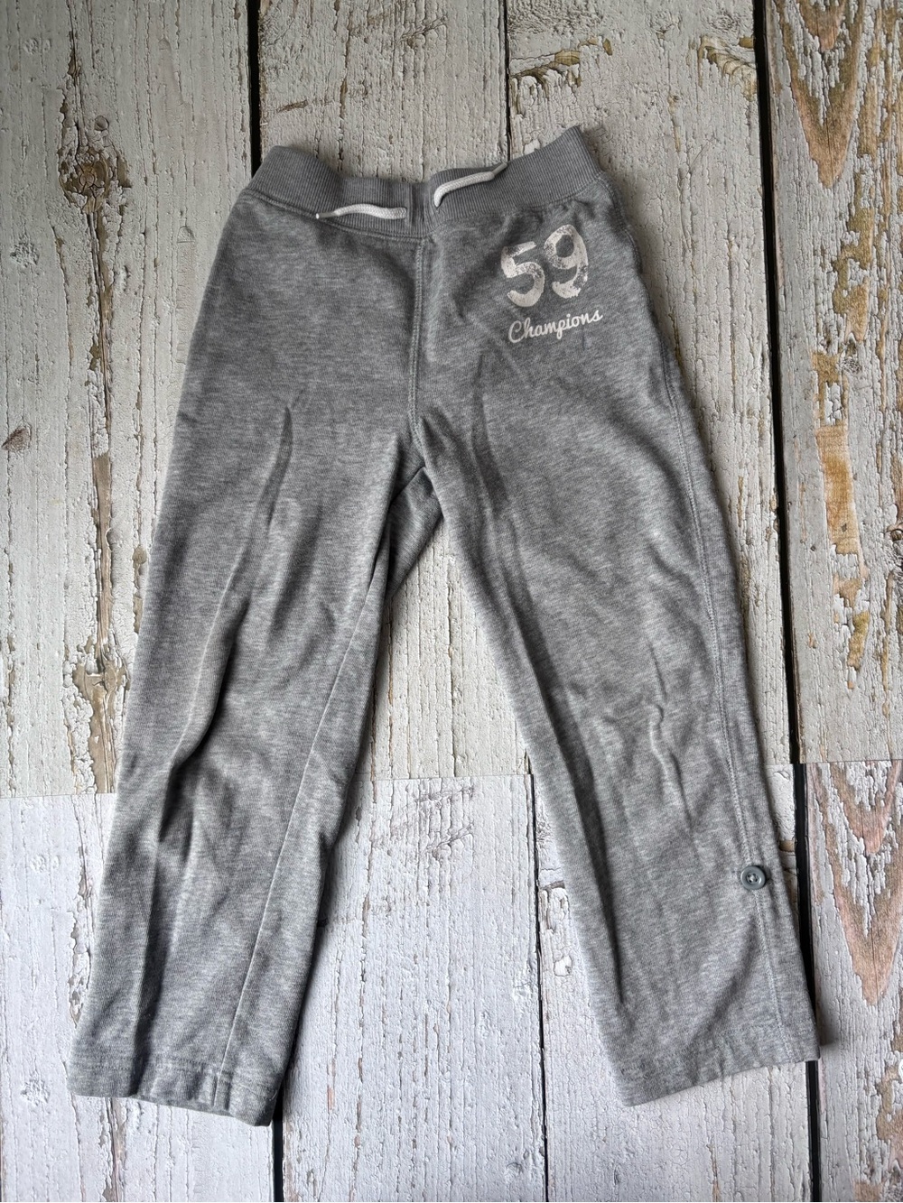 5/$25 Joe Fresh Gray Kids Joggers with '59 Champions' Graphic